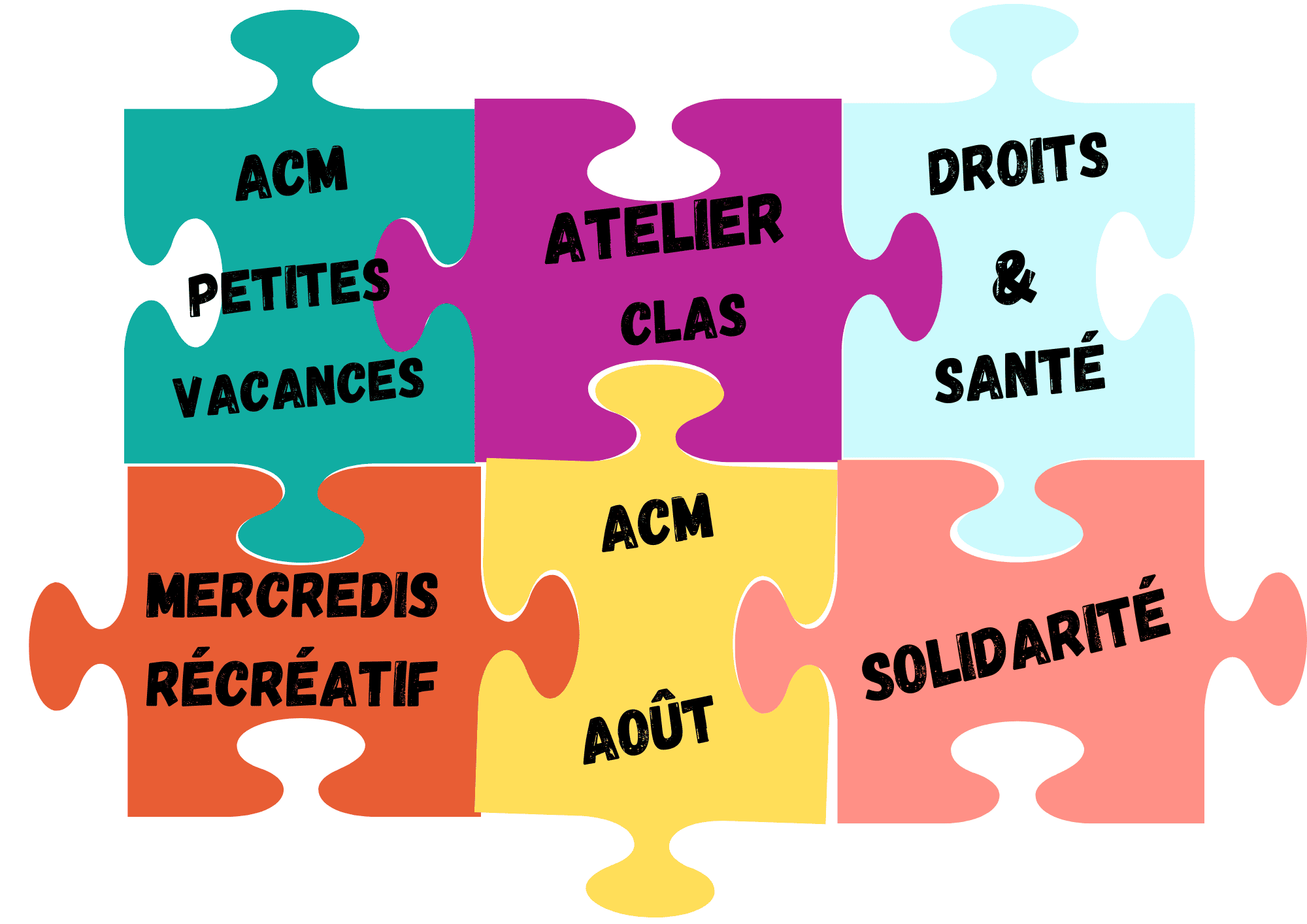 Symbole en puzzle représentant les animations enfance