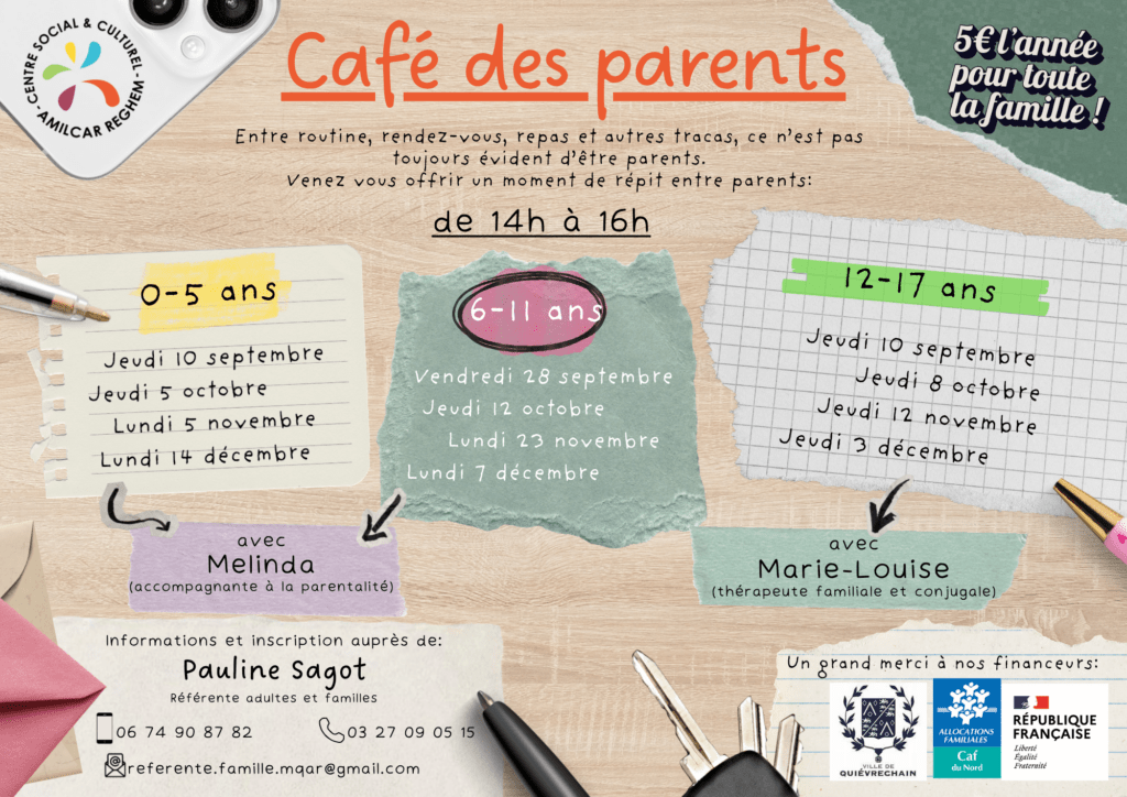 Agenda des cafés des parents