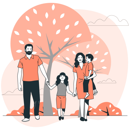 Une image d'une famille mains dans la mains